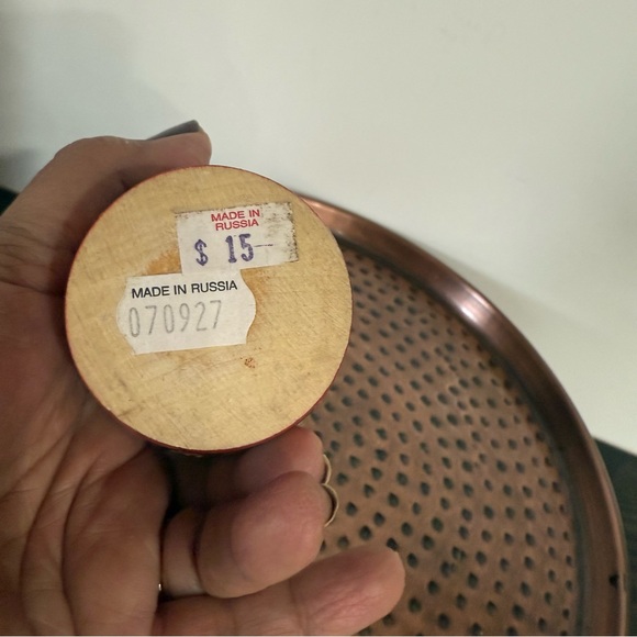 Vibrant Red and Yellow Floral Matryoshka Doll - Picture 9 of 9